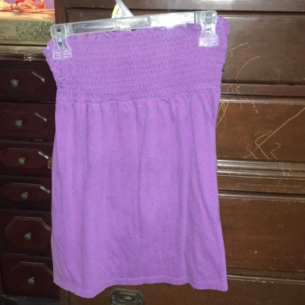 Purple polka dot beach cover up